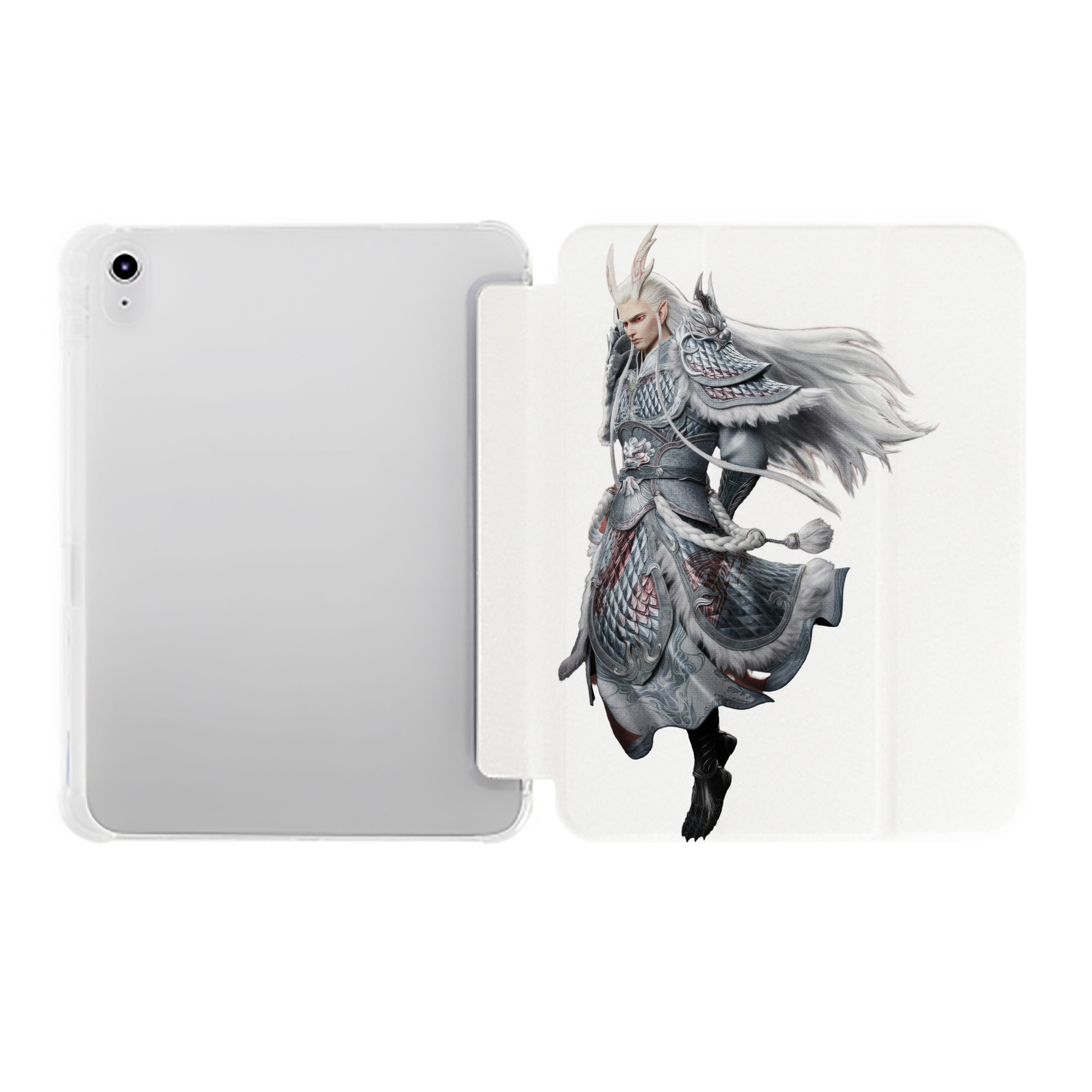 （画像用） Ne Zha 2 ナタ 魔童の大暴れ IPad ケース ペン収納付き 三つ折りスタンド PUレザー×シリコン 対応機種9.5/10.5/10.9インチ